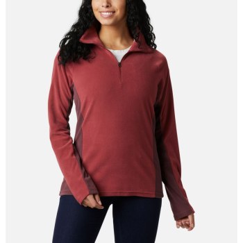 Columbia Ženske Majice S Kapuljačom - Glacial IV Half Zip Fleece Crvene | TZRG-34672